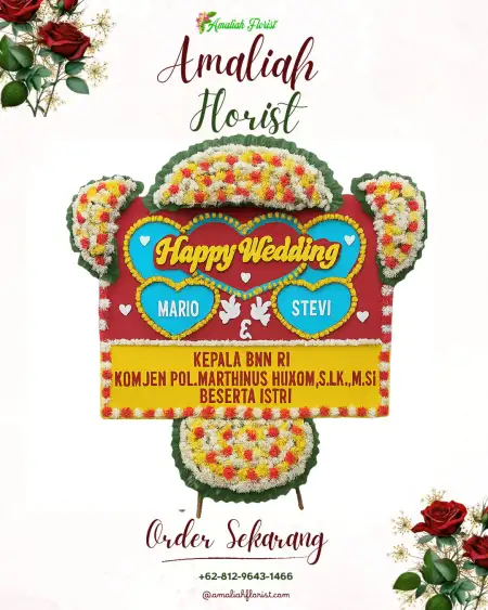 Papan Bunga Pernikahan Moyag
